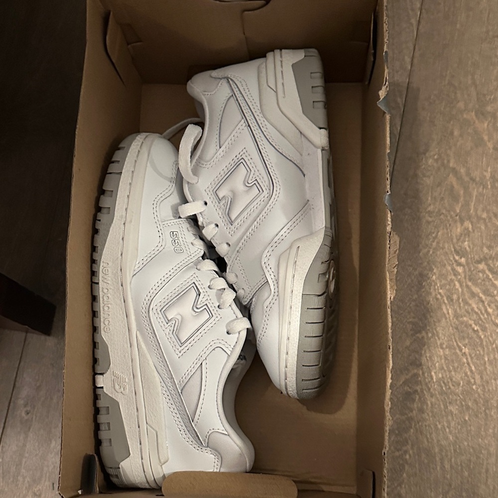 New Balance White and Gray Athletic Shoes
